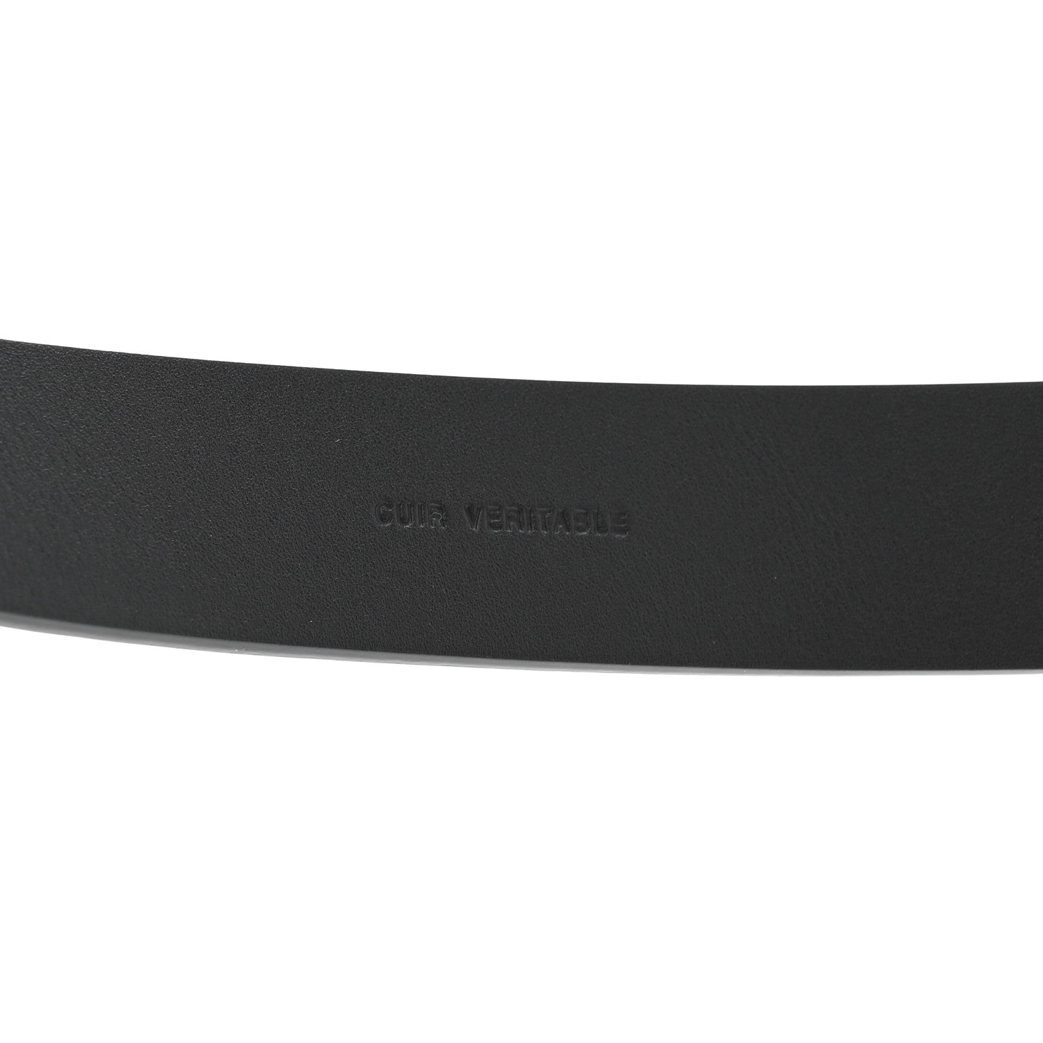 Glazed Calfskin CC Belt 80 32 Black