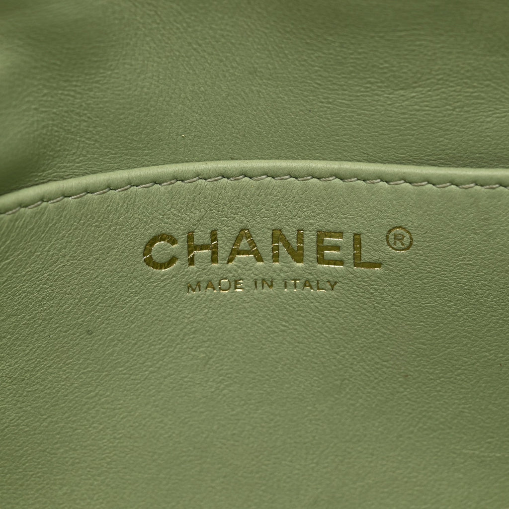 Chanel Gradient Metallic Lambskin Quilted Walking Mood Waist Bag Fanny Pack Pink Purple Green