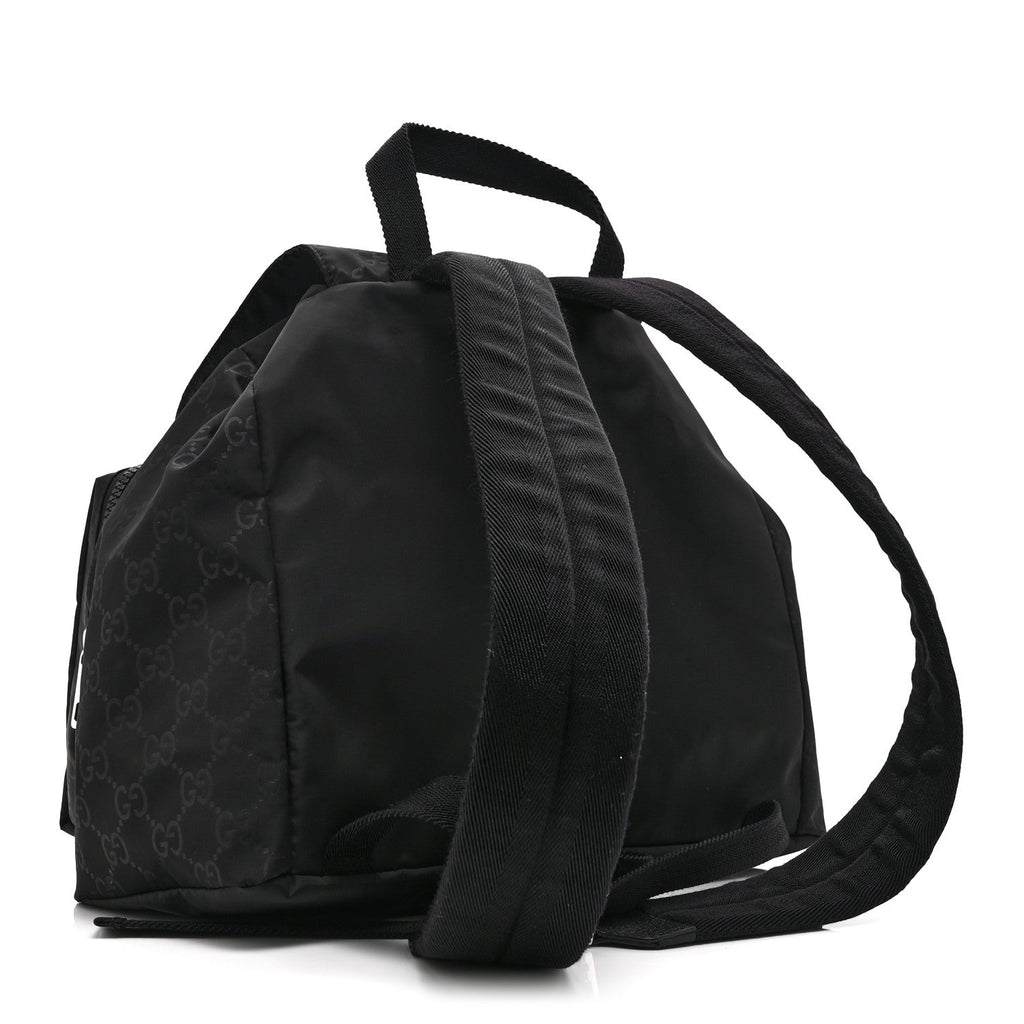 Gucci Nylon Monogram Small Single Buckle Backpack Black