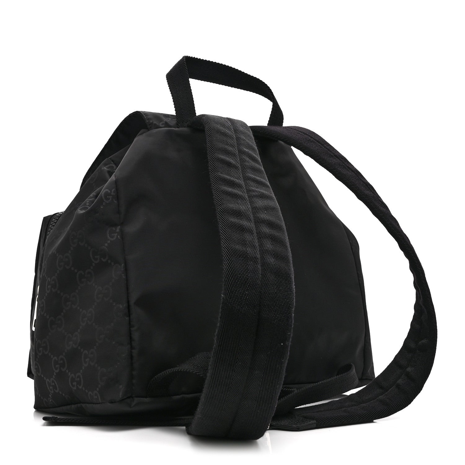 Gucci Nylon Monogram Small Single Buckle Backpack Black