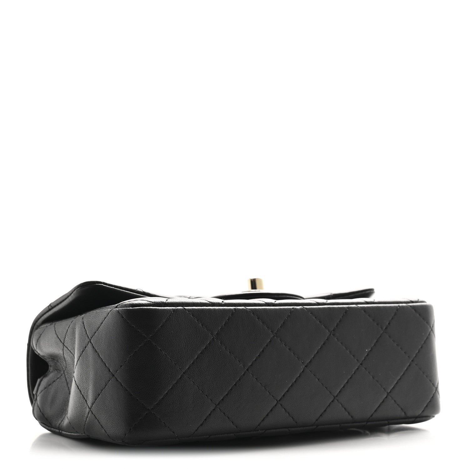 Chanel Lambskin Quilted Mini Rectangular Flap Black