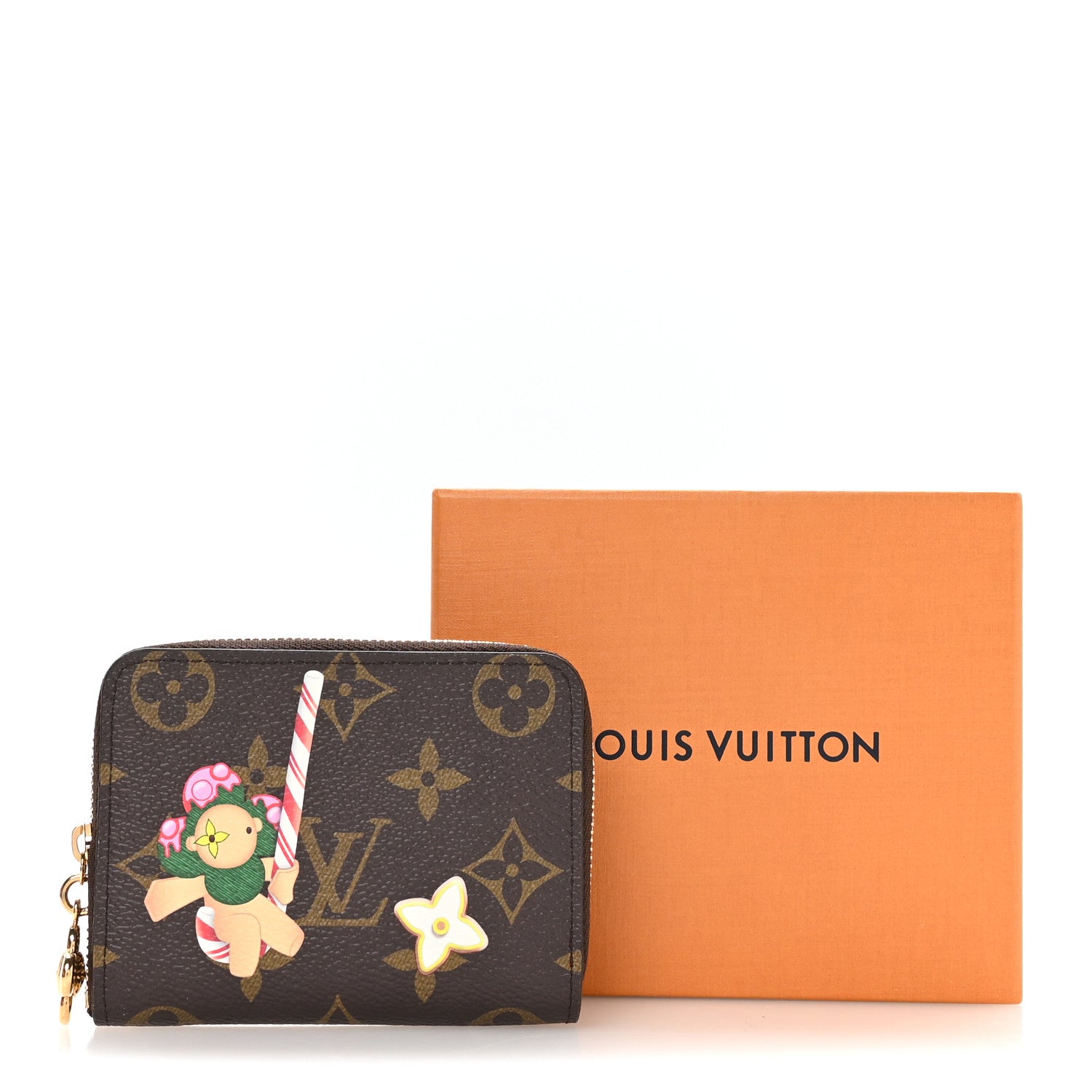 Louis Vuitton Monogram 2024 Christmas Animation Candy Factory Zippy Coin Purse  Candy Red