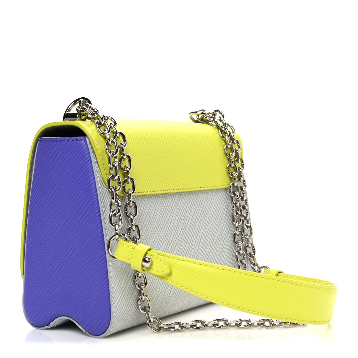 Louis Vuitton Epi Gradient Twist Shoulder Bag MM Purple Yellow Grey