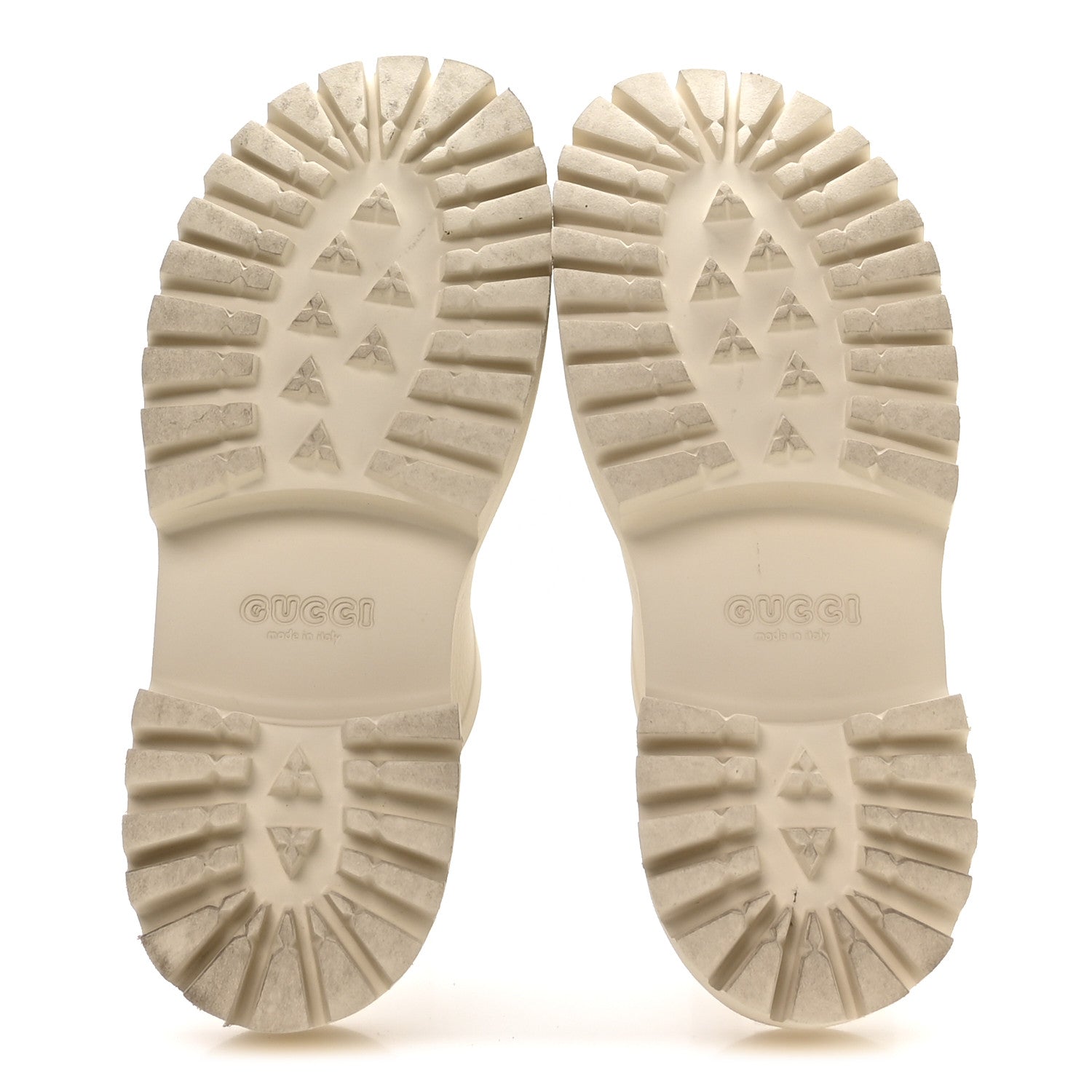 Gucci Rubber Monogram GG Go Through Platform Slide Clogs 41 Mystic White