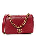 Chanel Shiny Lambskin Quilted Small Fashion Therapy Flap Bag Red