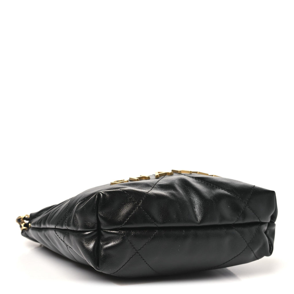 Chanel Shiny Calfskin Quilted Mini Chanel 22 Black