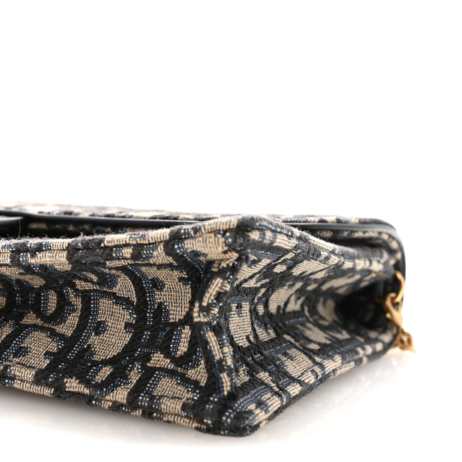Christian Dior Oblique Saddle Chain Pouch Blue