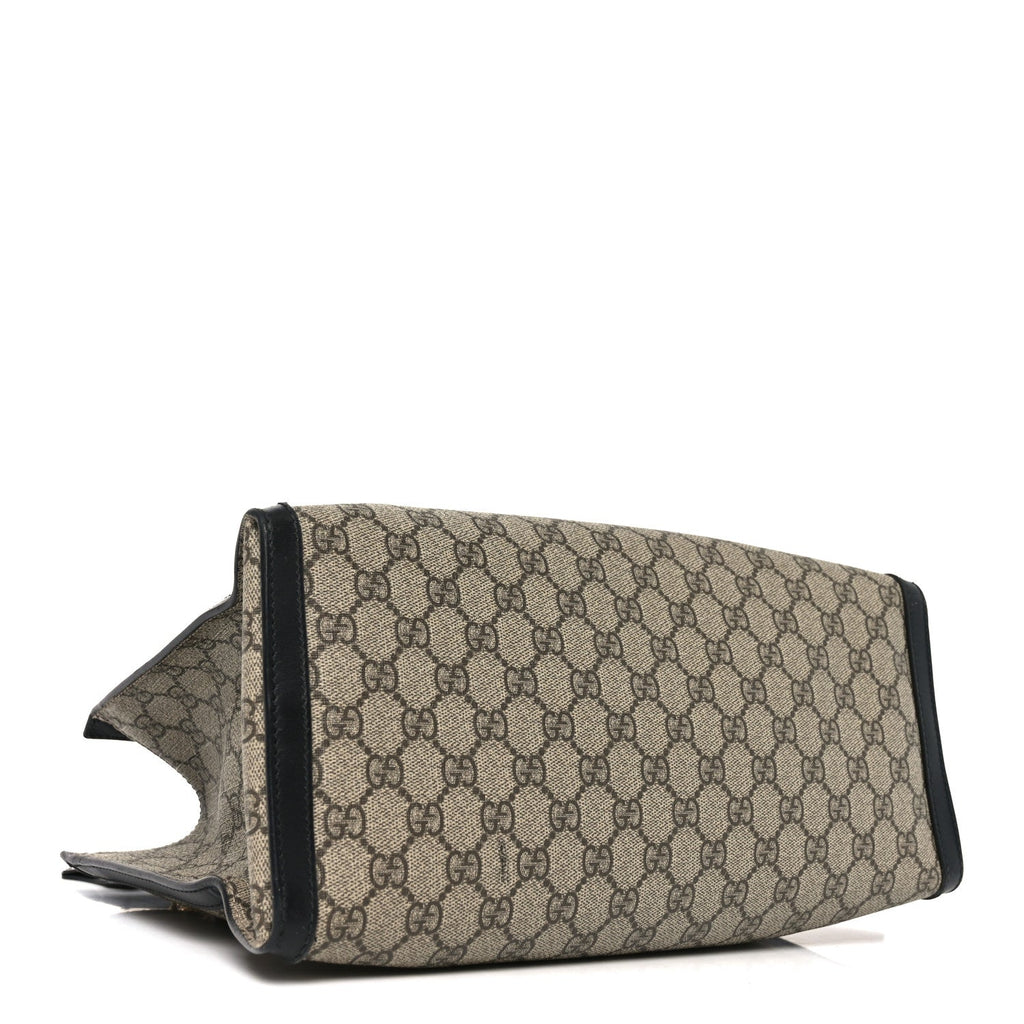 Gucci GG Supreme Monogram Medium Padlock Tote Black