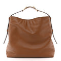 Gucci Calfskin Beatrix Horsebit Large Tote Bag Brown