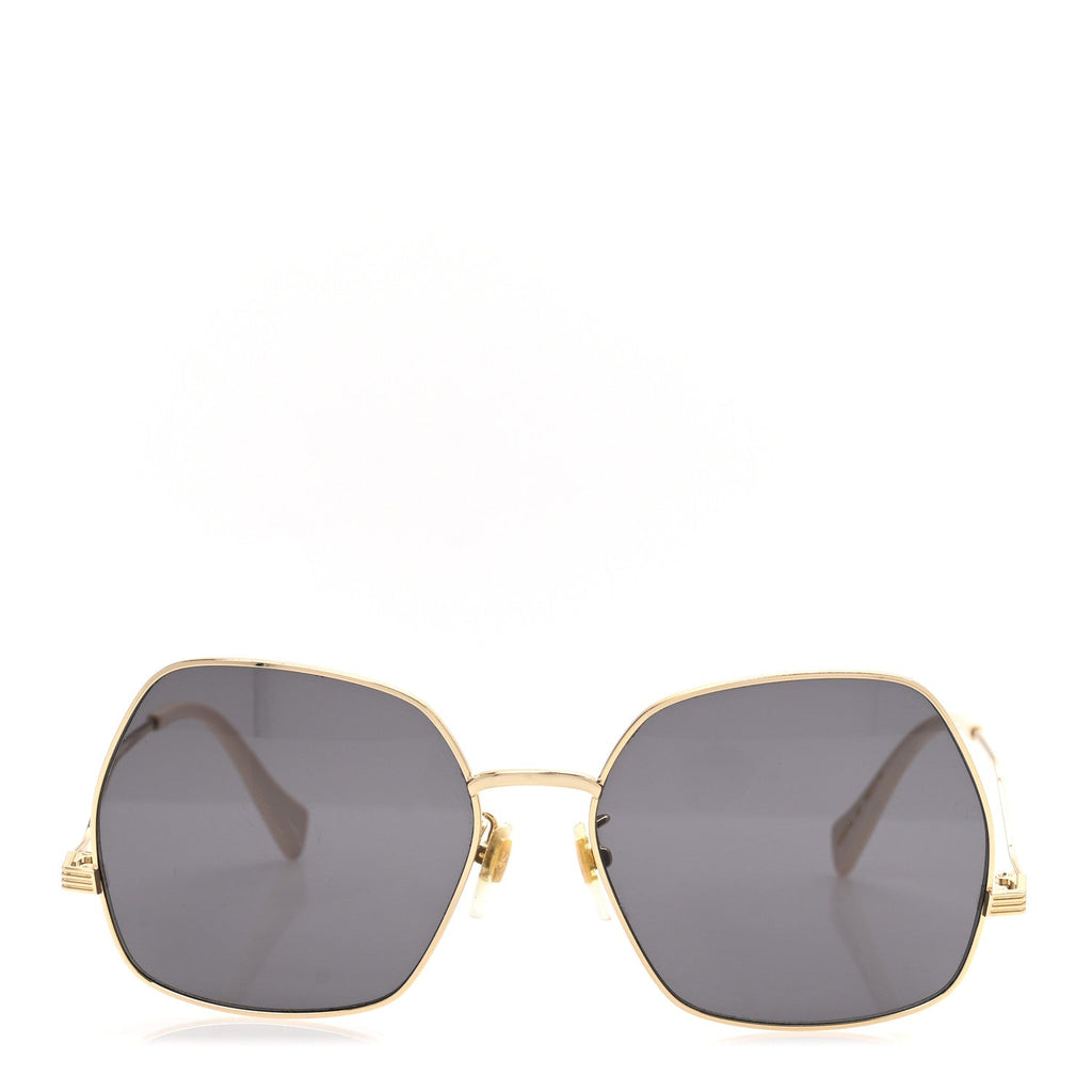 Gucci Metal Frame Sunglasses GG0972S Gold Brown