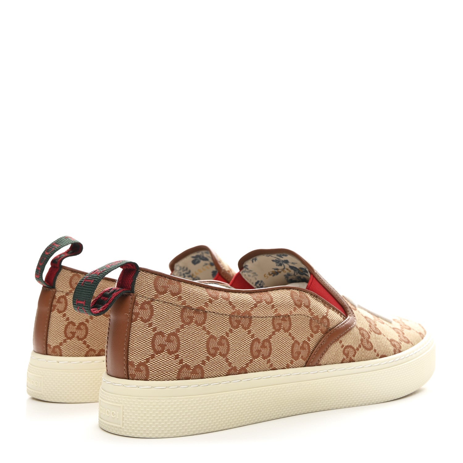 Gucci X MLB GG Monogram NY Yankees Embroidered Mens Slip On Sneakers 8 Beige Ruggine Rust