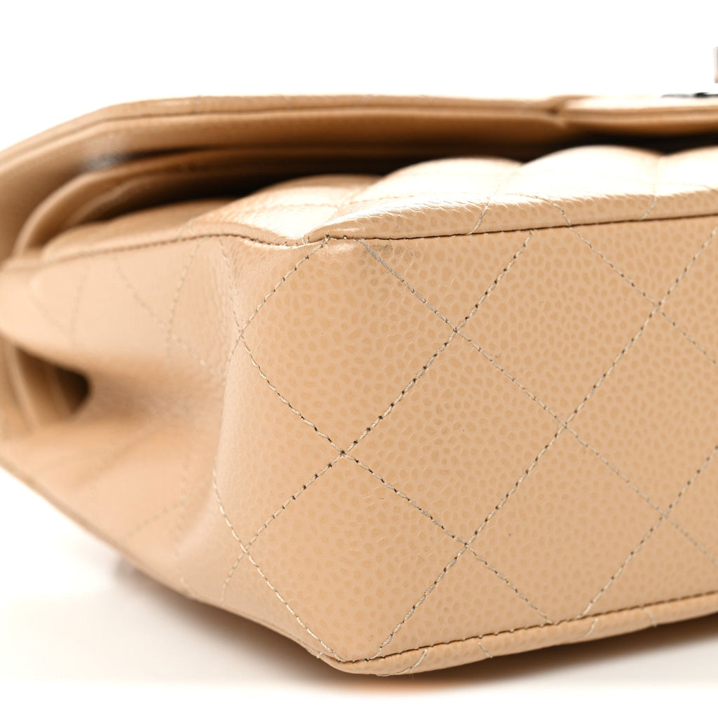 Chanel Caviar Quilted Small Double Flap Beige