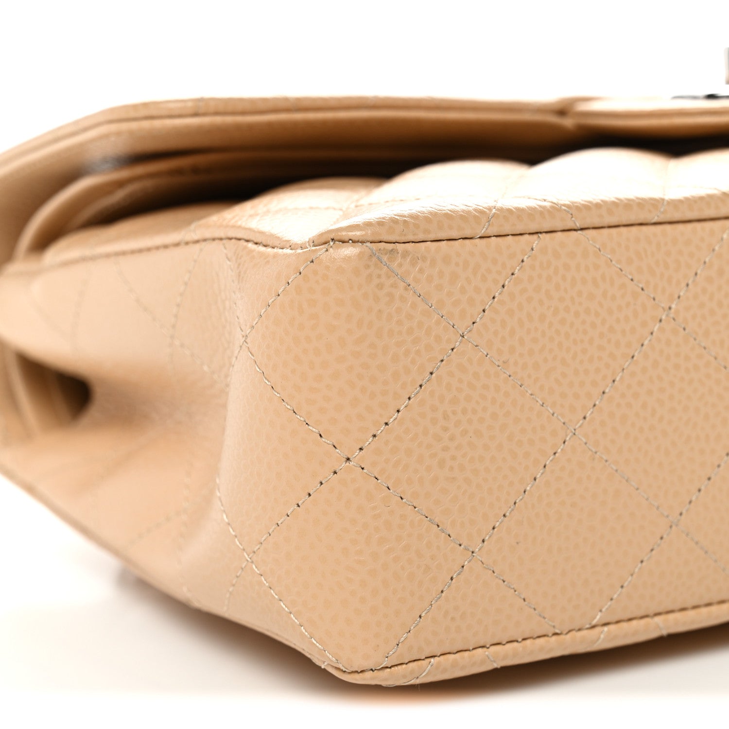 Chanel Caviar Quilted Small Double Flap Beige