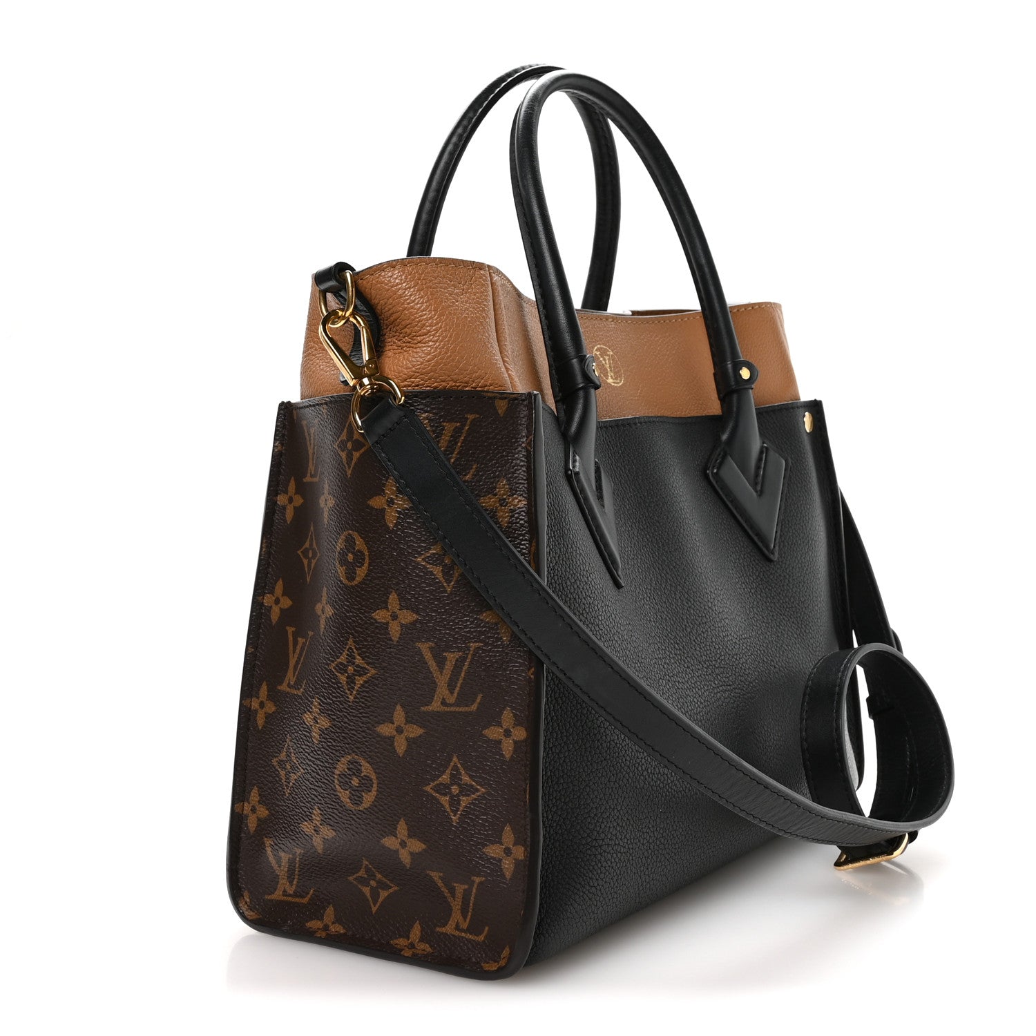 Louis Vuitton Calfskin Monogram On My Side Black