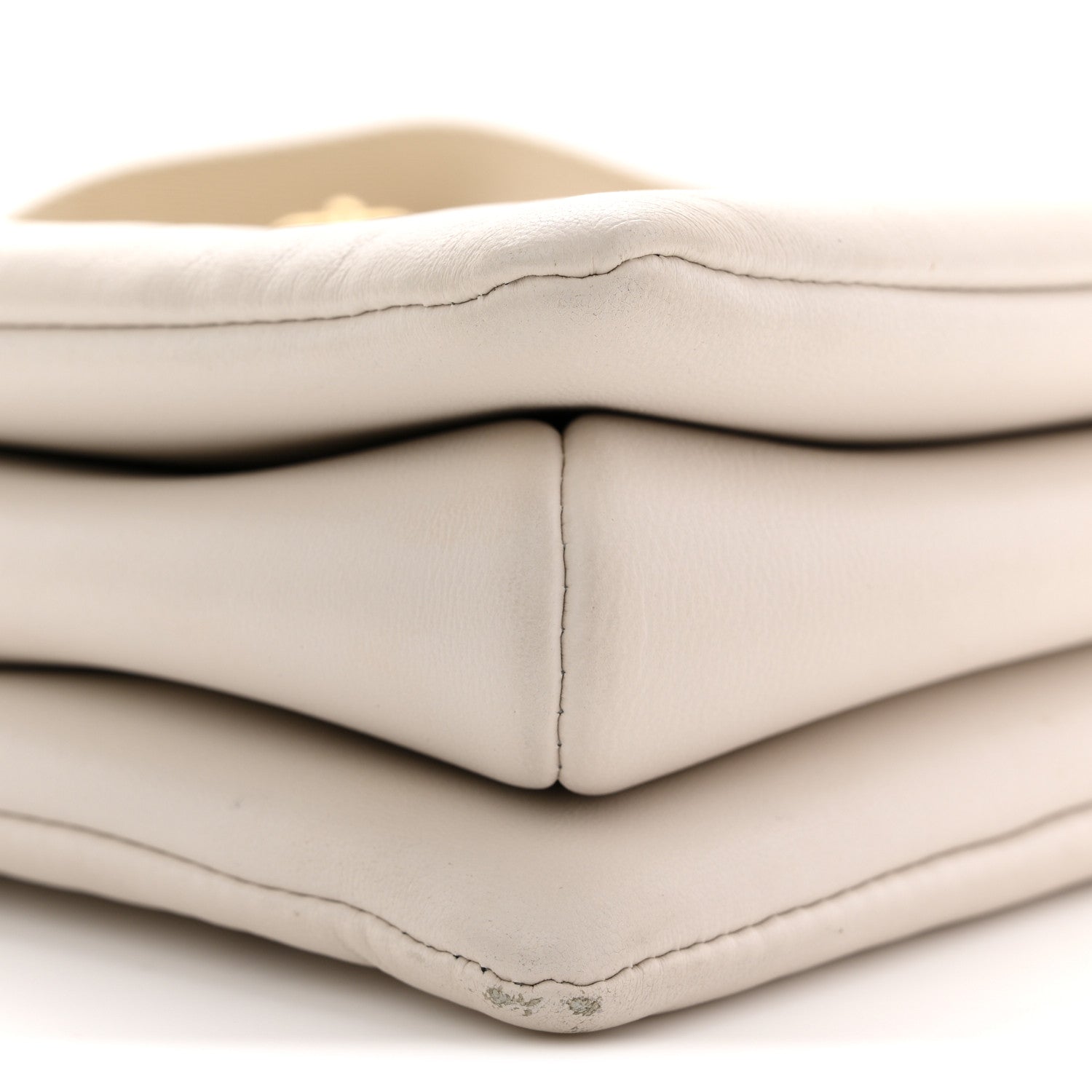 Louis Vuitton Lambskin Embossed Monogram Coussin PM Beige Cream