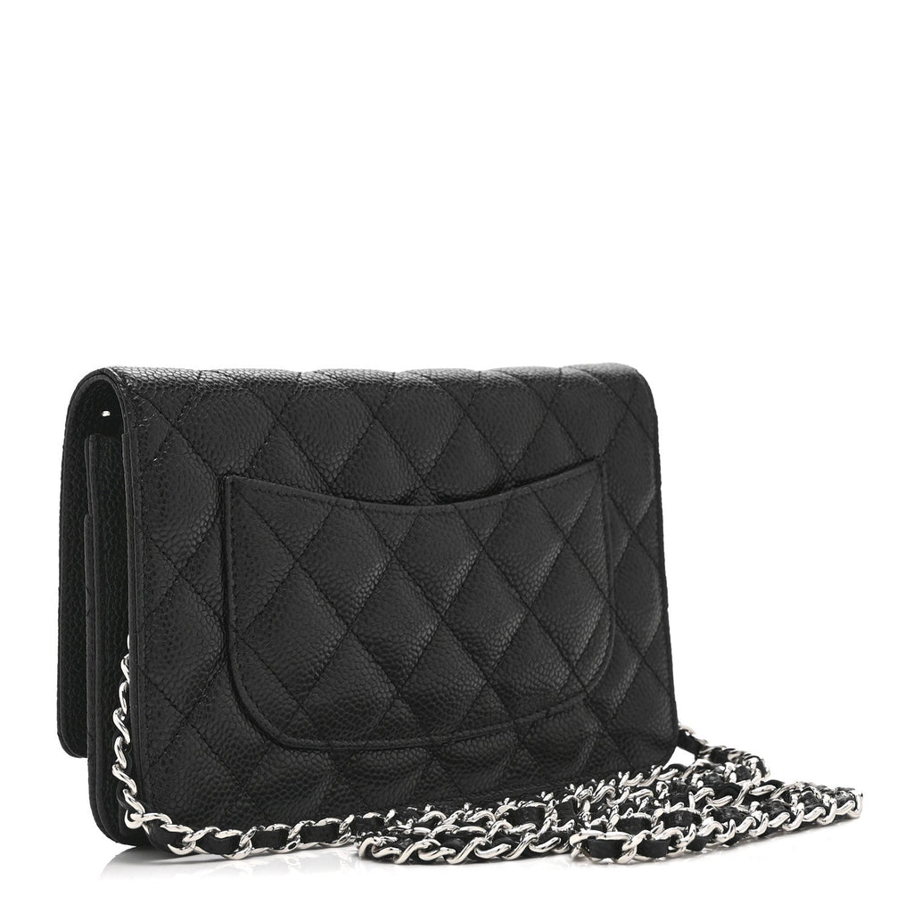 Chanel Caviar Quilted Wallet on Chain WOC Black