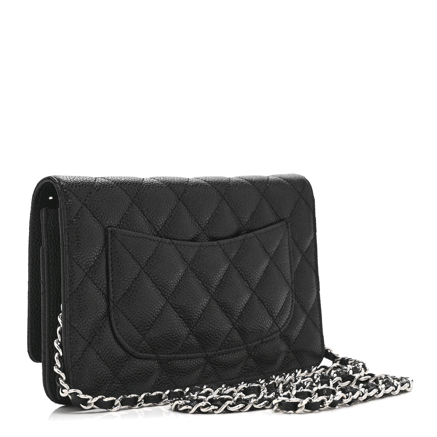 Chanel Caviar Quilted Wallet on Chain WOC Black
