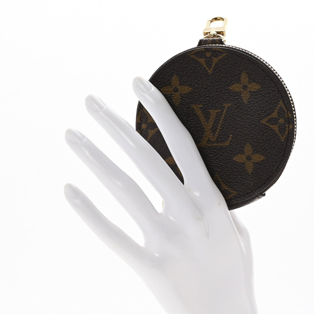 Louis Vuitton Monogram OnTheGo East West Round Coin Purse Red