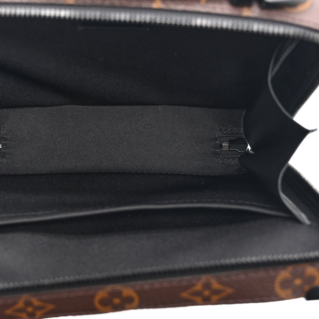 Louis Vuitton Monogram Macassar Handle Soft Trunk Black