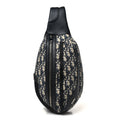 Christian Dior Grained Calfskin Oblique Scarab Sling Bag Blue Black