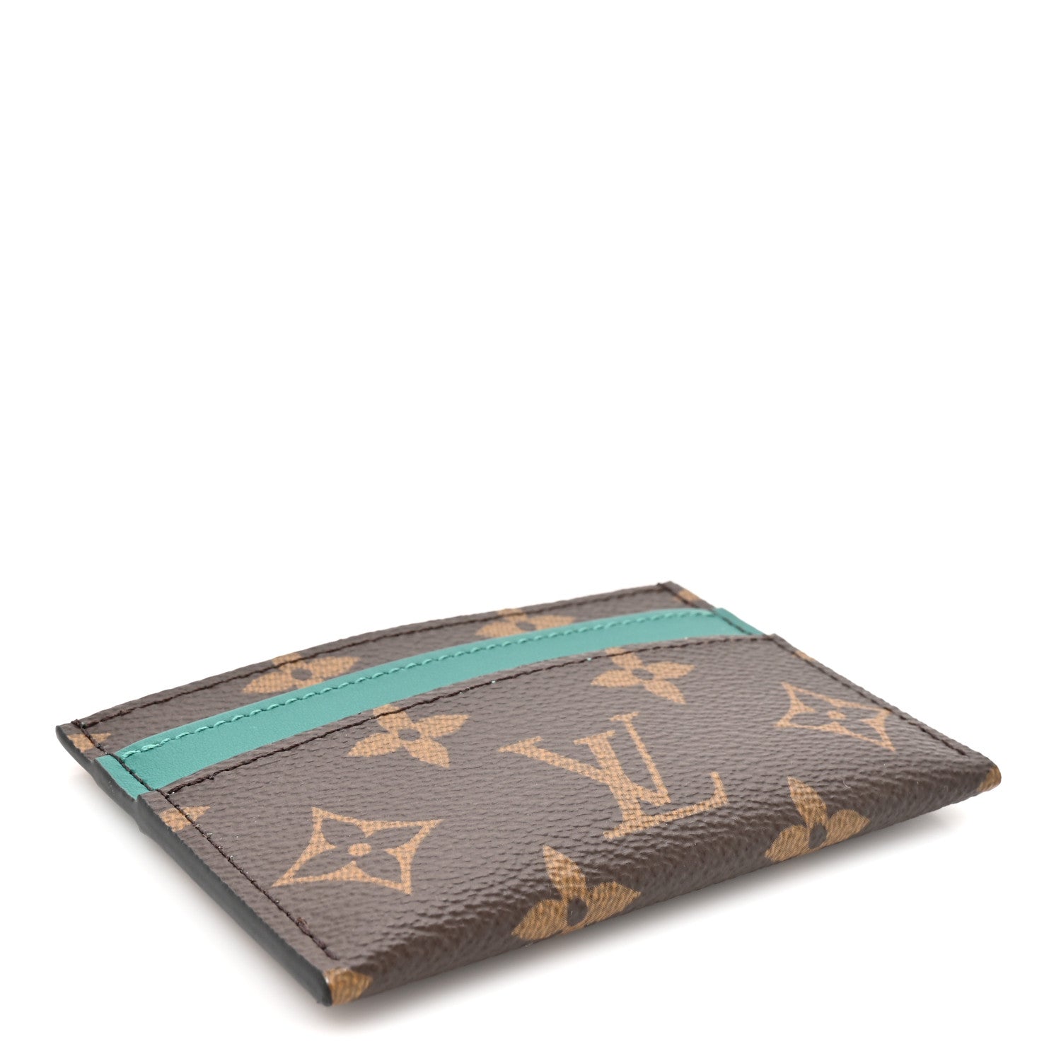 Louis Vuitton Monogram Macassar Double Card Holder Borneo Green