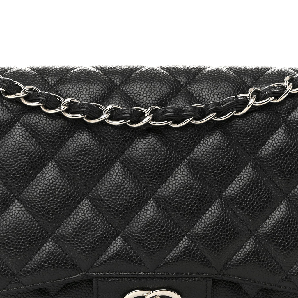 Chanel Caviar Quilted Jumbo Double Flap Black