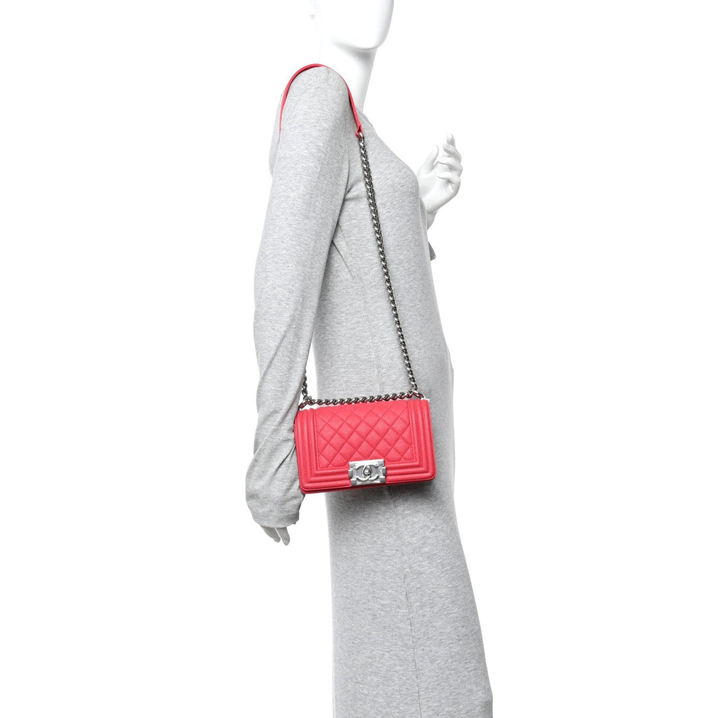 Chanel Caviar Quilted Small Boy Flap Red