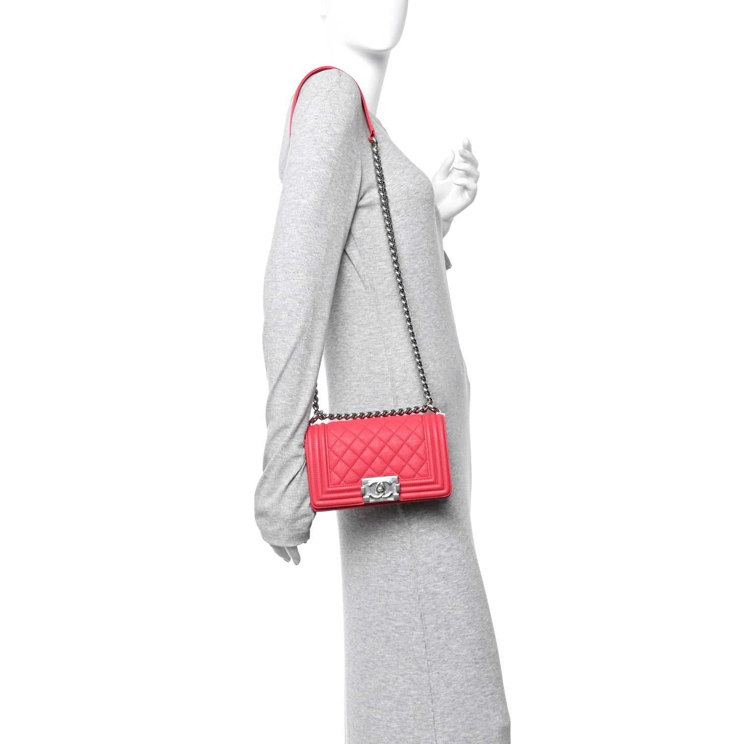 Chanel Caviar Quilted Small Boy Flap Red