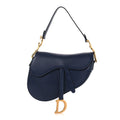 Christian Dior Calfskin Saddle Bag Blue