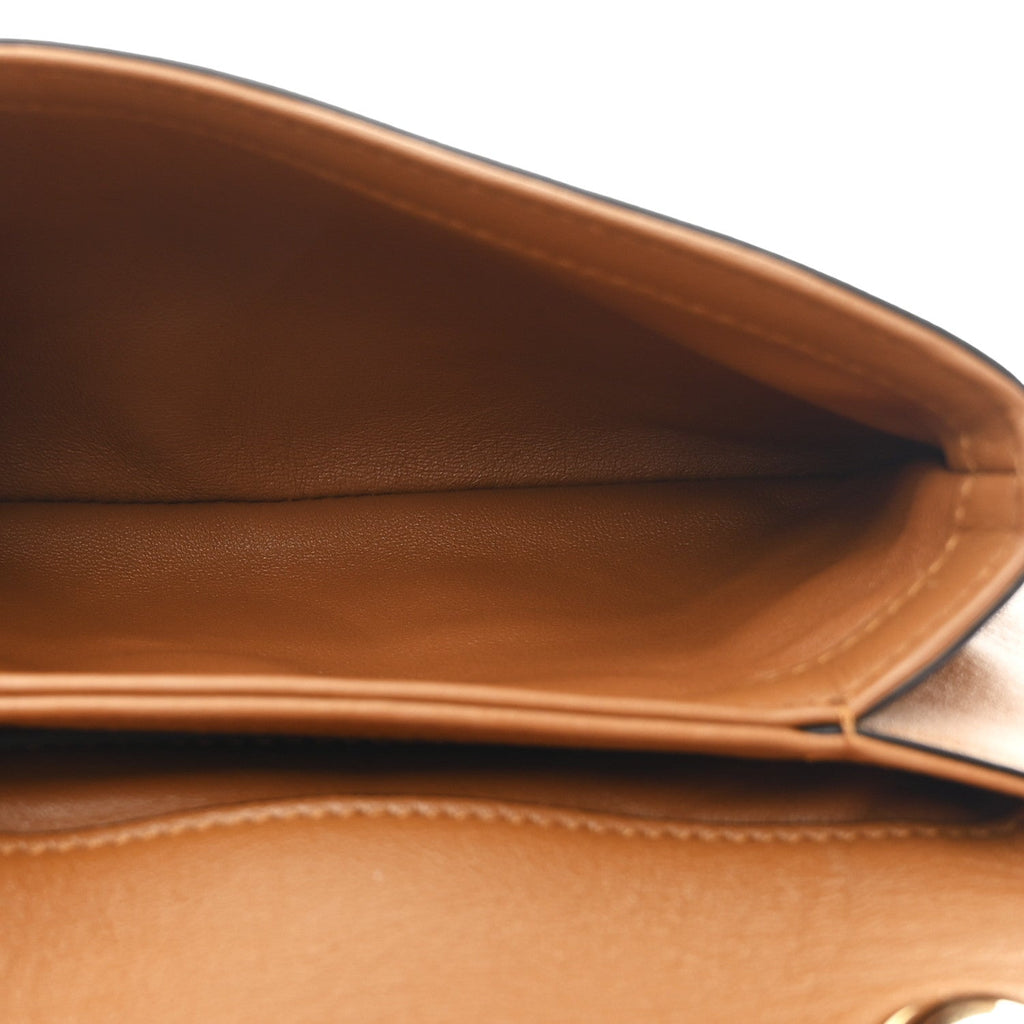 Gucci Roxy Calfskin Web Mini Blondie Shoulder Bag Cognac