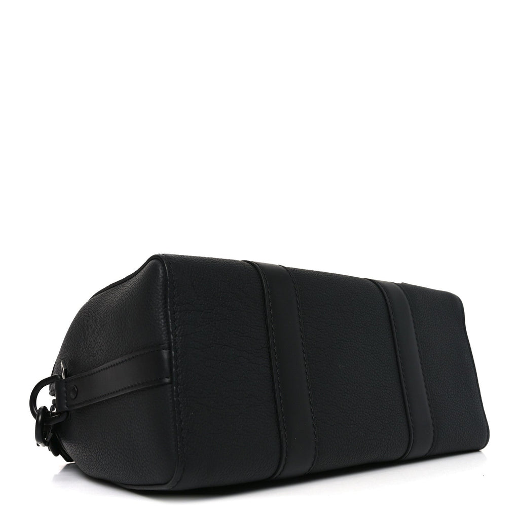 Louis Vuitton Grained Calfskin Aerogram City Keepall Black