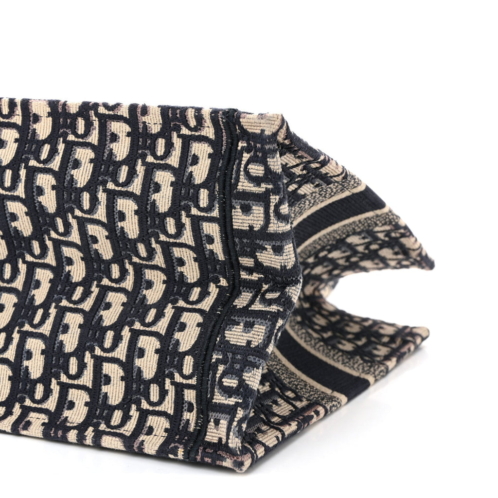Christian Dior Oblique Medium Book Tote Blue Multicolor