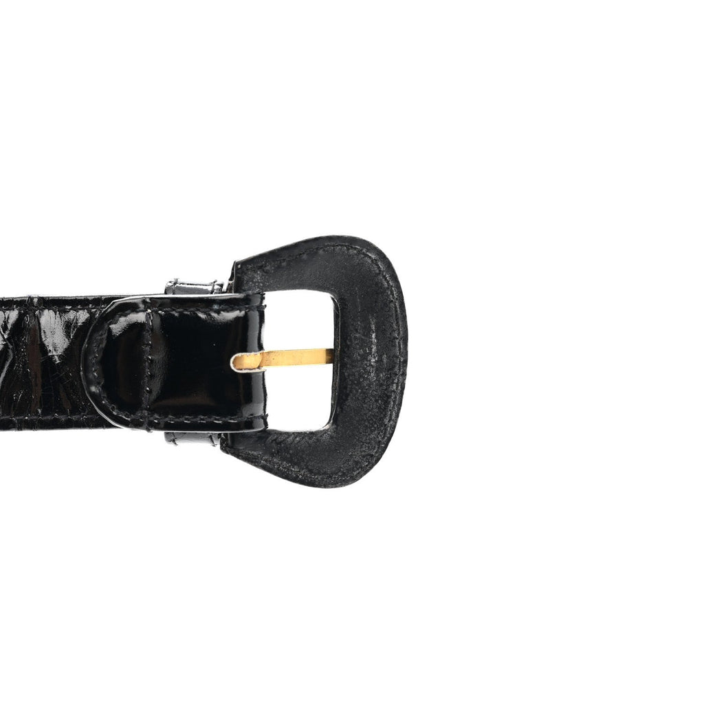 Chanel Patent Flap Waist Belt Bag Black