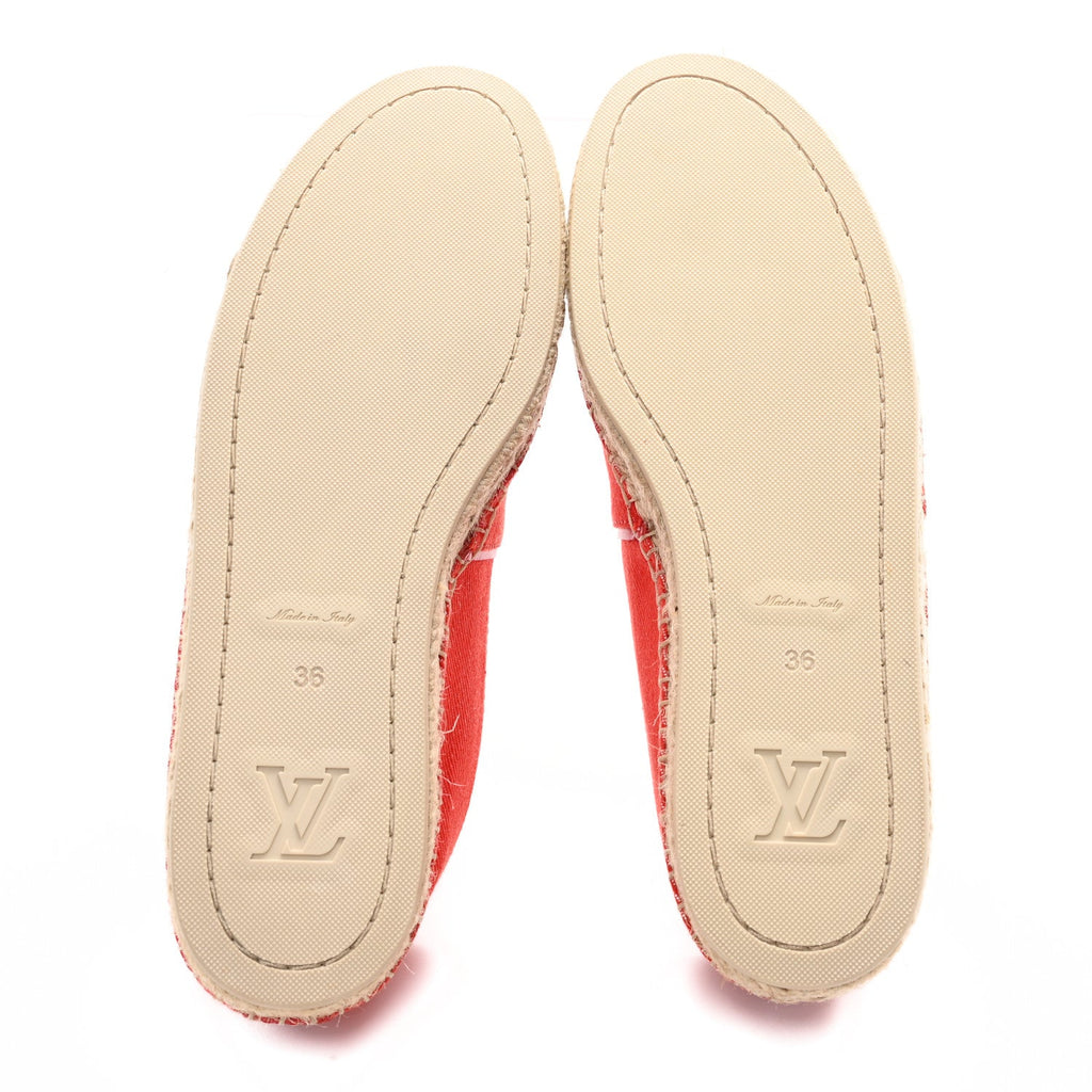 Louis Vuitton Canvas Waterfall Espadrille 36 Rouge