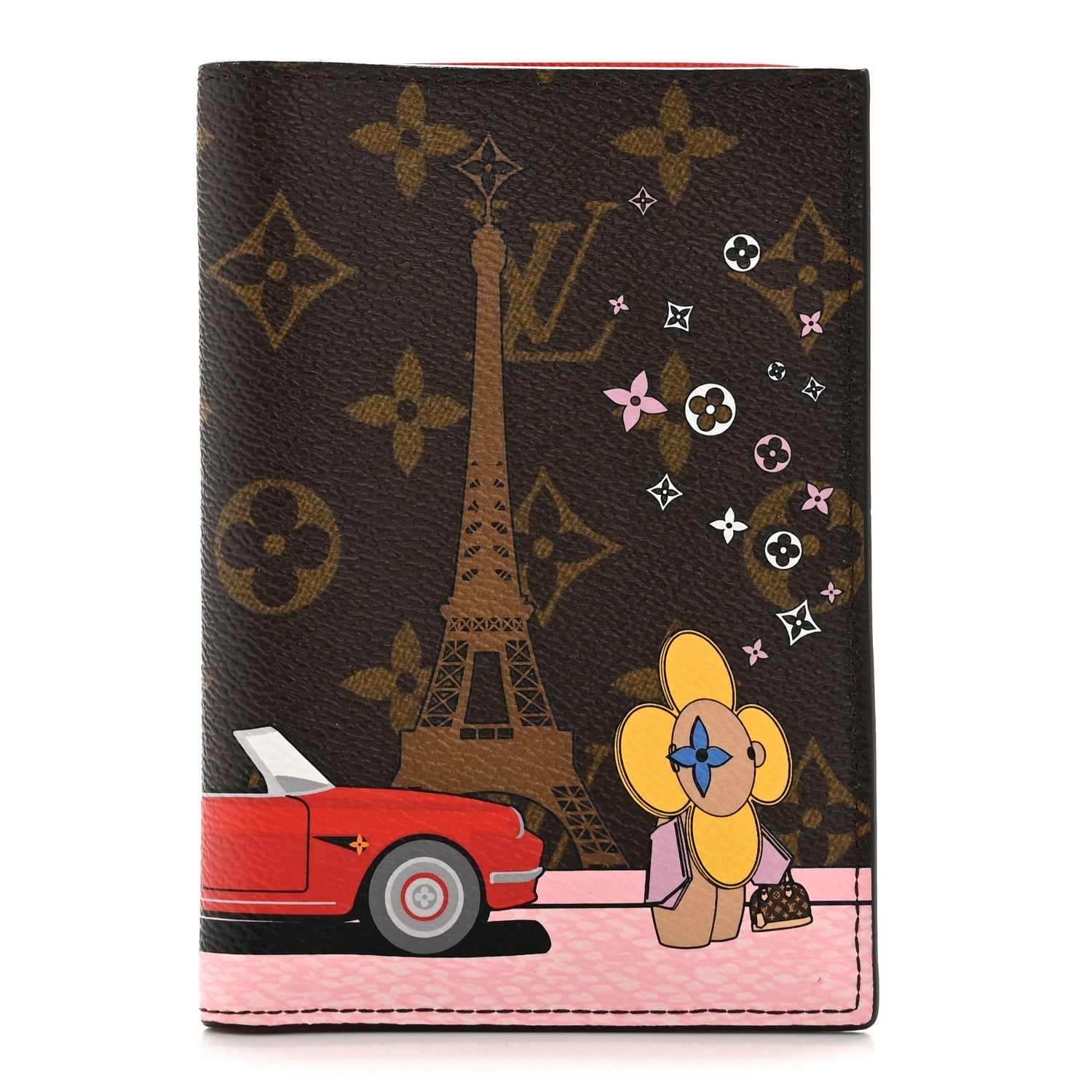 Louis Vuitton Monogram 2019 Christmas Animation Passport Cover Rouge