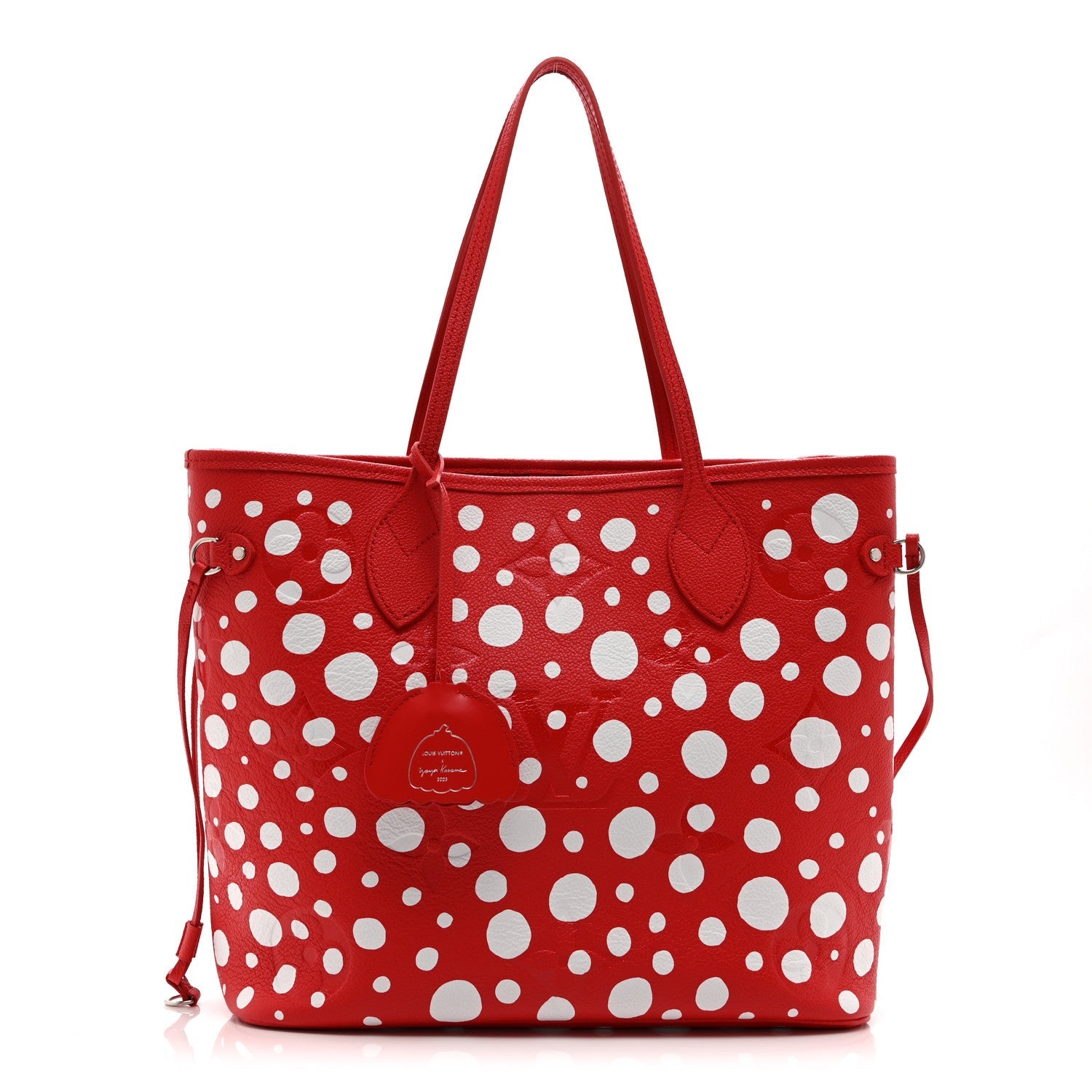 Louis Vuitton LV X YK Empreinte Infinity Dots Neverfull MM Rouge White