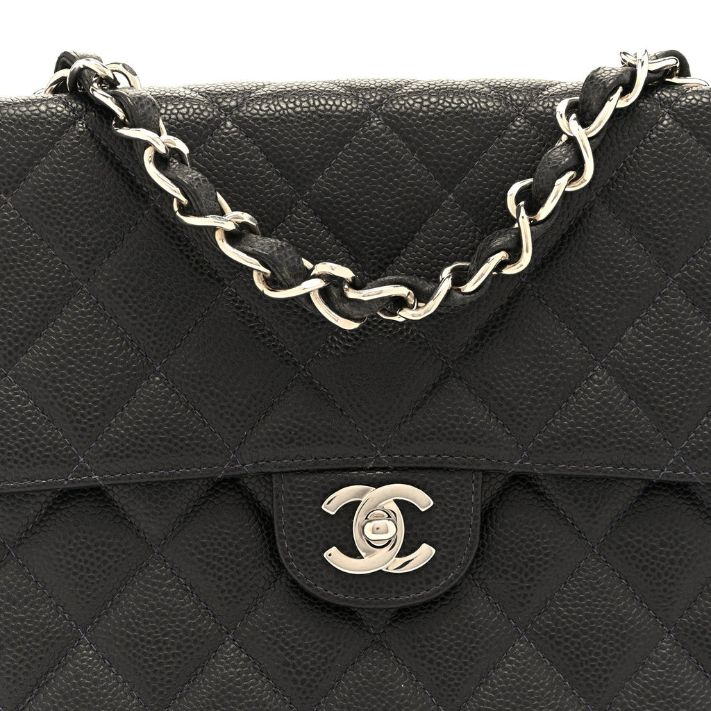 Chanel Caviar Jumbo Single Flap Black