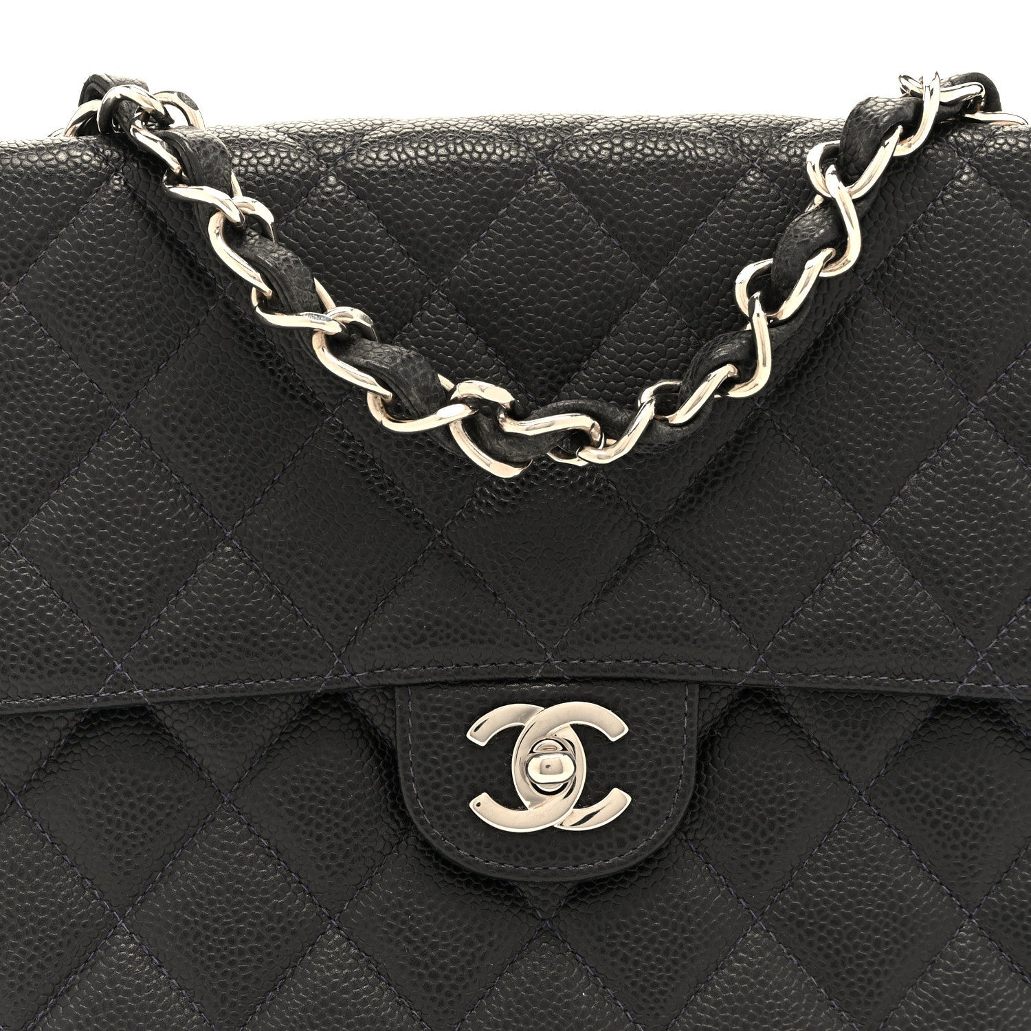 Chanel Caviar Jumbo Single Flap Black