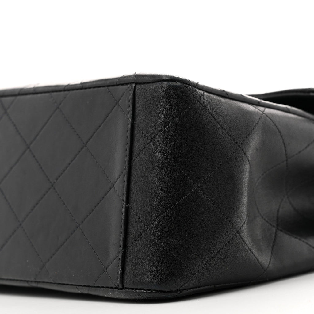 Chanel Lambskin Quilted XL Jumbo Single Flap Black