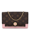 Louis Vuitton Monogram Flore Chain Wallet Rose Ballerine