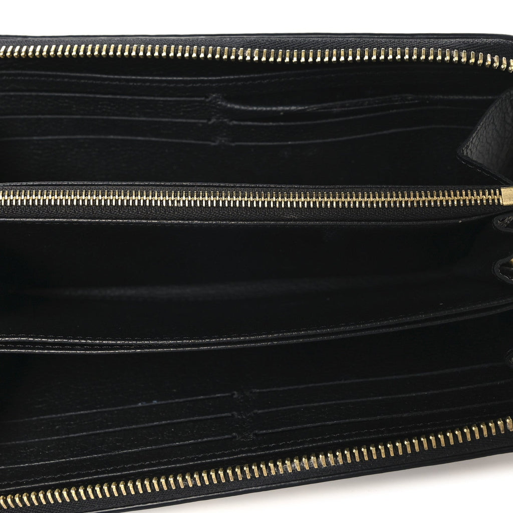 Louis Vuitton Empreinte Monogram Giant Zippy Wallet Black Beige