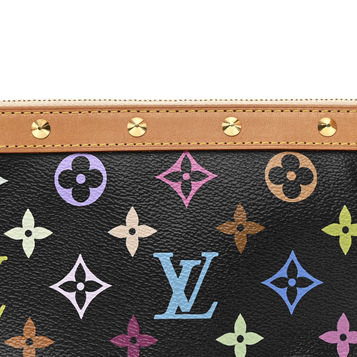 Louis Vuitton Monogram Multicolor Pochette Accessories Black
