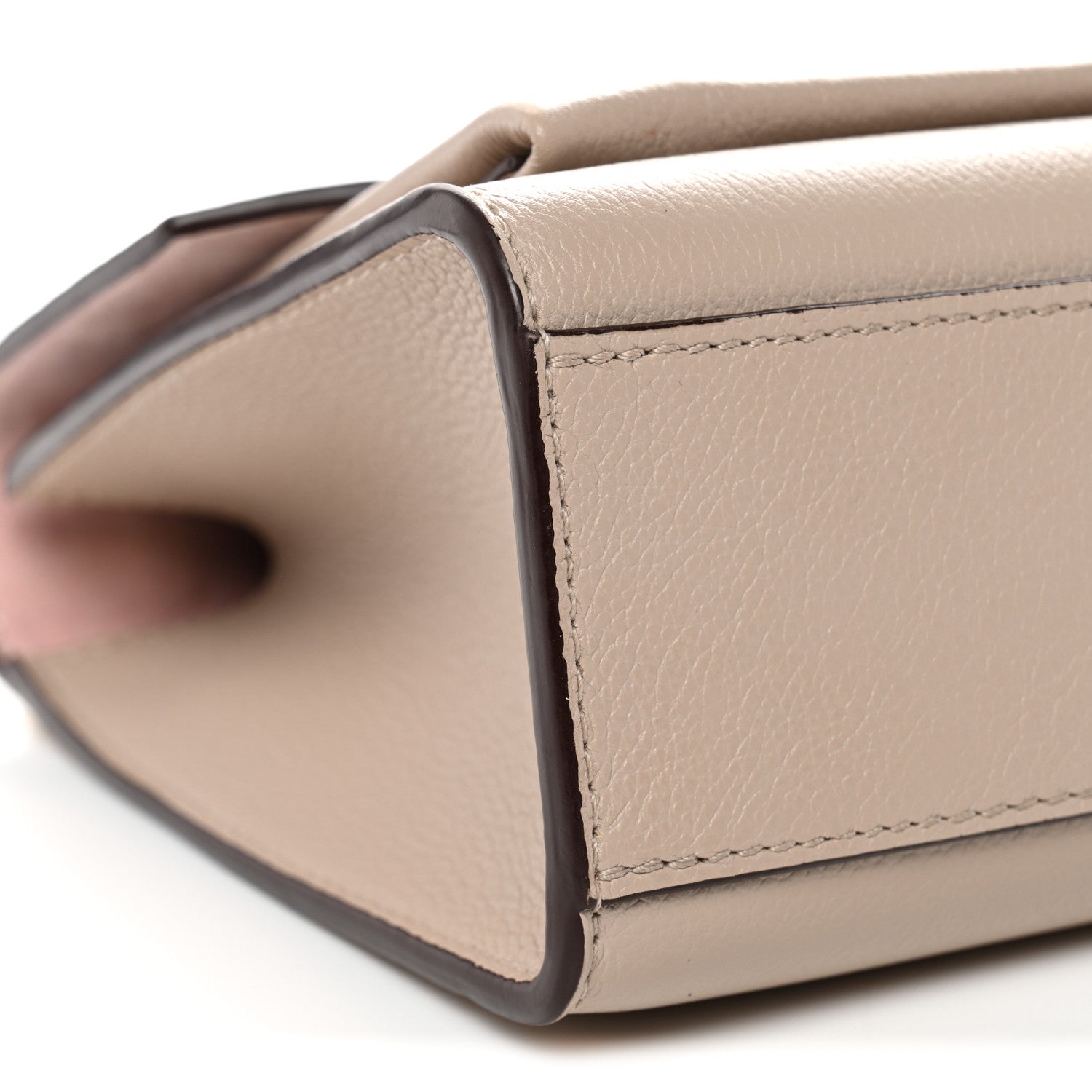 Louis Vuitton Soft Calfskin Mylockme Chain Bag BB Greige