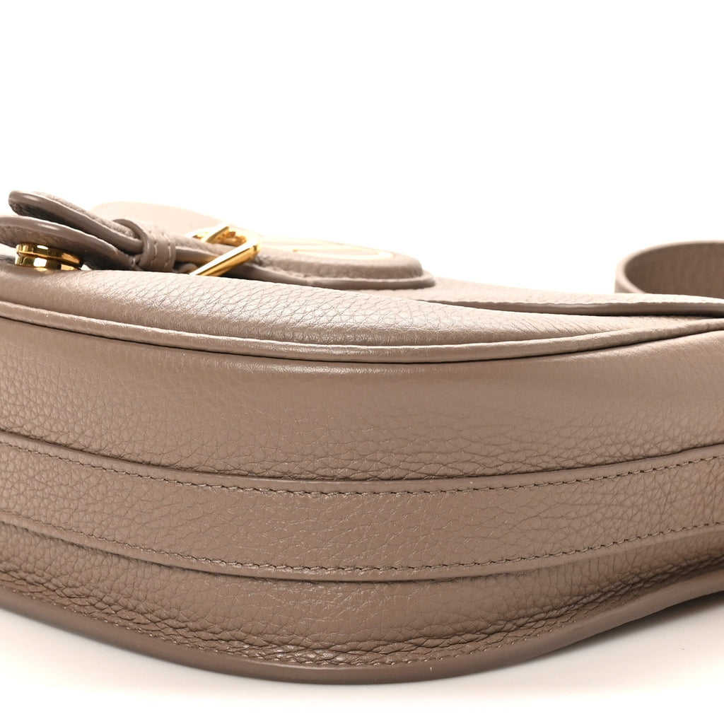 Christian Dior Grained Calfskin Medium Bobby Flap Warm Taupe