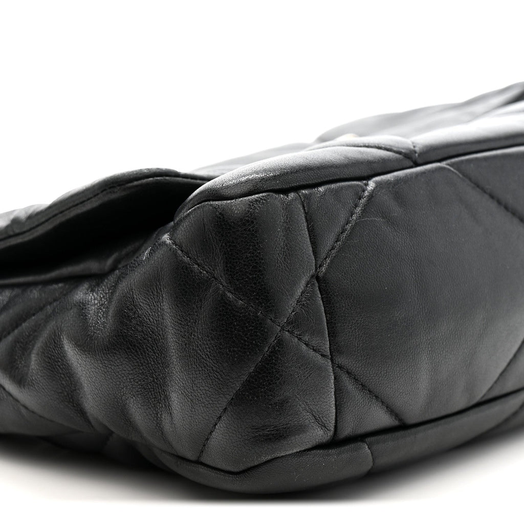 Chanel Lambskin Quilted Medium Chanel 19 Flap Black
