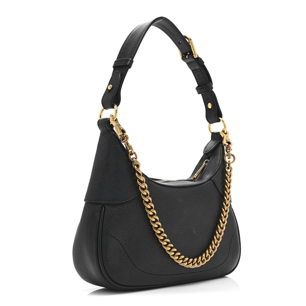 Gucci Goatskin Small Aphrodite Shoulder Bag Black