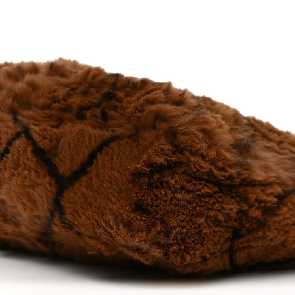 Chanel Lapin Fur Quilt Pattern Tote Brown