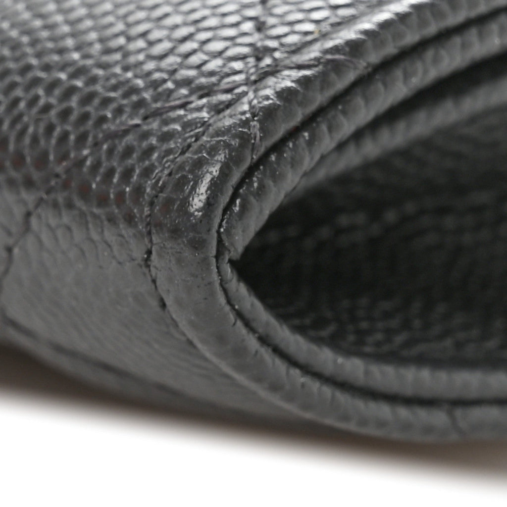 Chanel Caviar Quilted Bracelet On Chain Clutch Grey