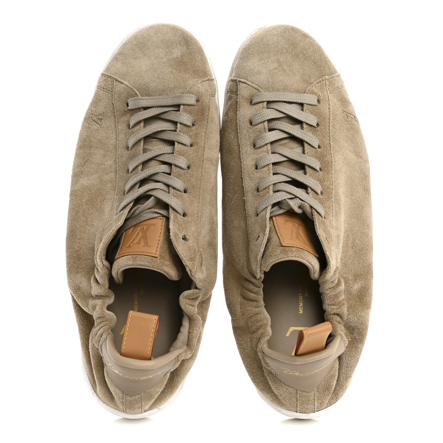 Louis Vuitton Suede Calfskin LV Soft Sneakers 9 Beige
