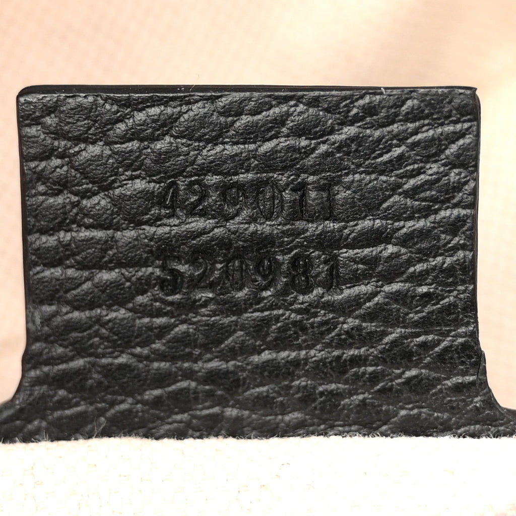 Gucci Dollar Calfskin GG Marmont Briefcase Black